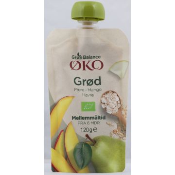 Grøn Balance Hafer-Birnen-Mango Bio 120 g