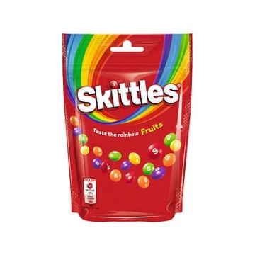 Skittles Fruits 136g bunte Kaudragees mit knuspriger Hülle und Fruchtgeschmack