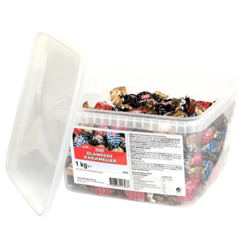 Toms Blandede Karameller 1000g gemischte Karamellen mit Sahne Lakritz Schokolade und Minze