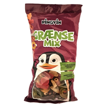 Pingvin Grænse Mix 800g Mischung aus Lakritz, Fruchtgummi und Weingummi