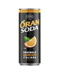 Crodo Oran Soda 24 x 330ml Dosen mit nat&uuml;rlicher italienischer Orangenlimonade