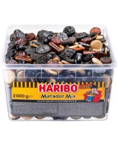 Haribo Matador Mix Dark mit süßer, salziger, gefüllter und überzogener Lakritz-Mischung