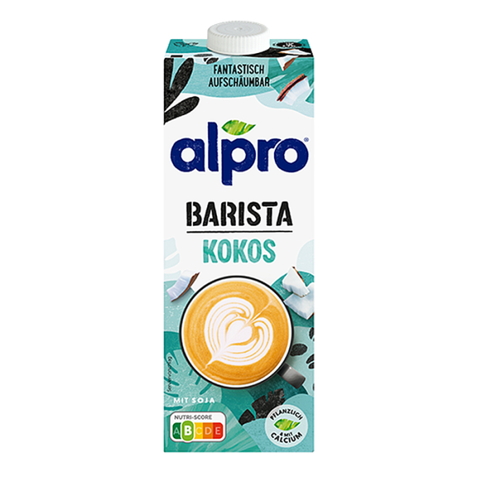 Alpro Kokosdrink Barista 8er Pack – pflanzliche Kokosmilchalternative für Kaffee