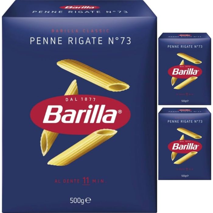 Barilla Penne Rigate Nr. 73 500 g – italienische Pasta mit Rillen für perfekten Saucenhalt Barilla Penne Rigate Nr. 73 500 g – italienische Pasta mit Rillen für perfekten Saucenhalt
