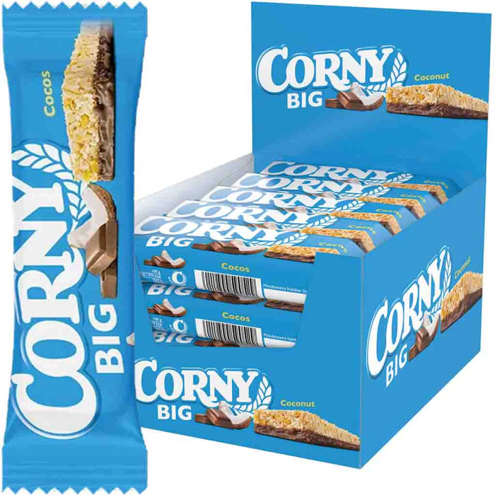 Corny Big Coconut 24x50g Müsliriegel mit Vollkorn Kokos und Schokolade