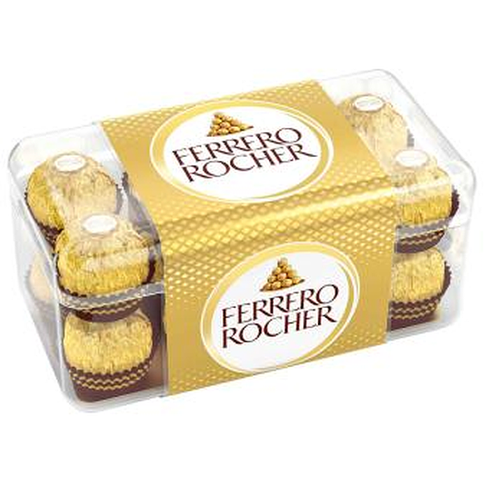 Ferrero Rocher Pralinen 16 Stück – Haselnusspralinen mit Milchschokolade