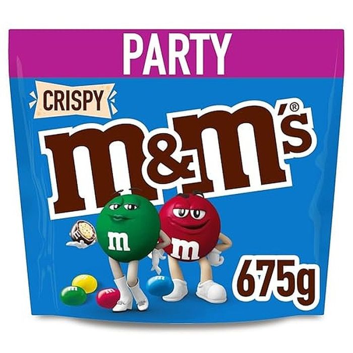 M&M’s Crispy Schokolinsen XXL Pack 675 g – knusprige Schokolinsen mit bunter Hülle