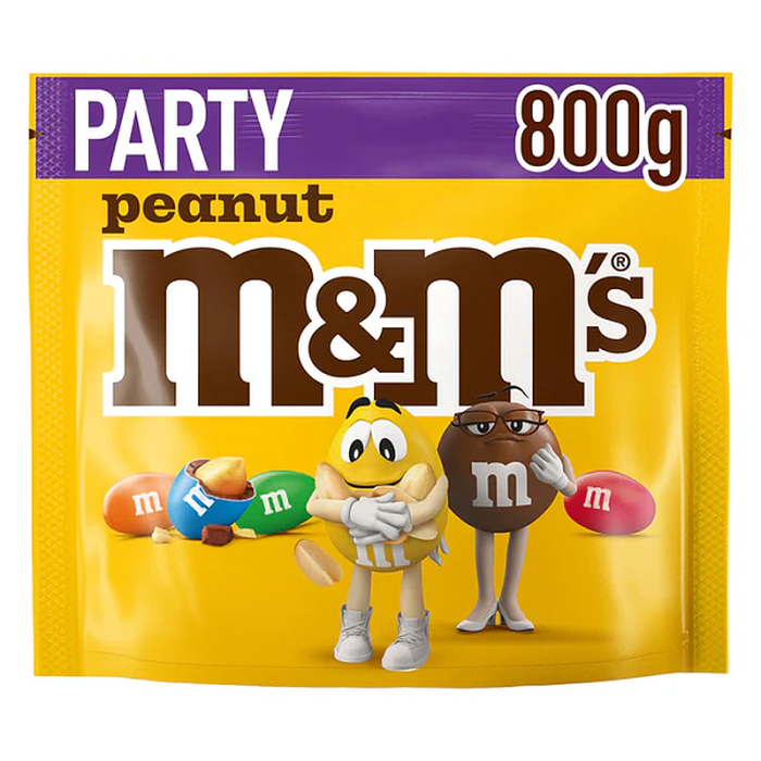 M&M’s Peanut Party Pack 800 g – bunte Schokolinsen mit Erdnüssen
