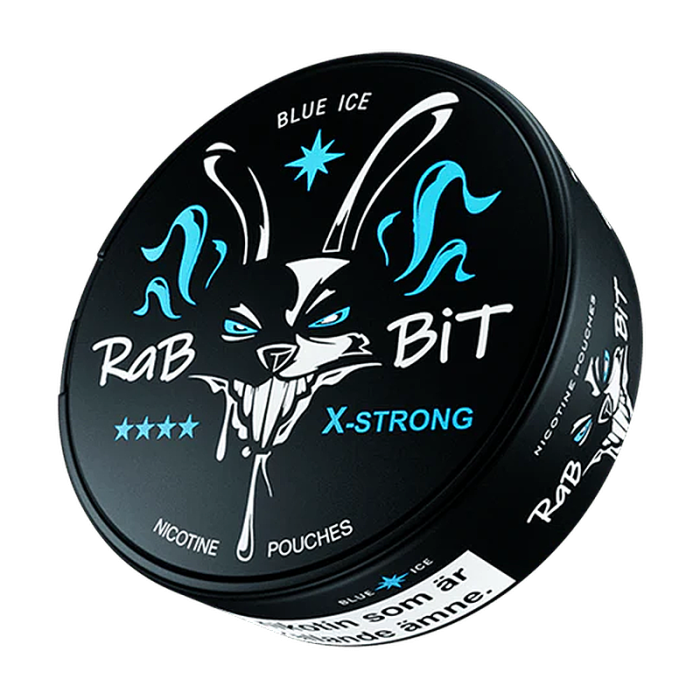 RABBIT Blue Ice Nikotinbeutel – Slim Nicotine Pouches Extra Strong mit kühlender Ice Mint Note