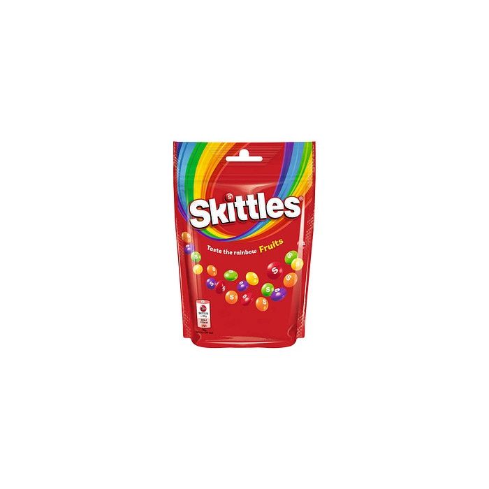 Skittles Fruits 136g bunte Kaudragees mit knuspriger Hülle und Fruchtgeschmack